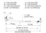 Blue Automann Draglink 463.DS14755- Bluebird for vehicle steering, showing the metal component with mounting points.