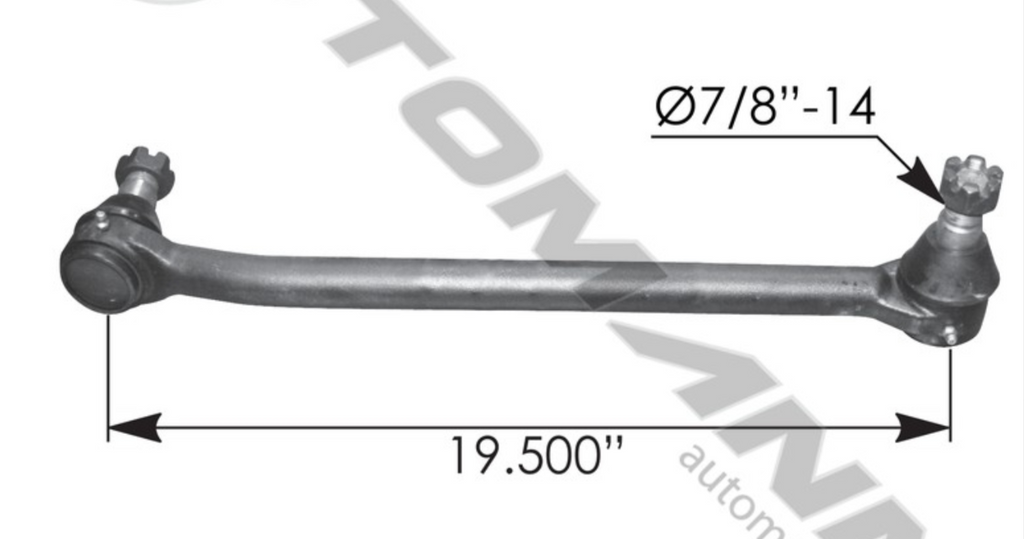 463.DS874 - Drag Link 19.500in C to C Ford - Nick's Truck Parts