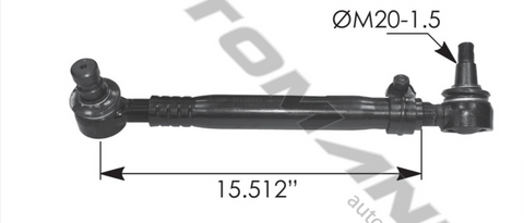 463.DS9625 - Drag Link 17.520in C to C Volvo - Nick's Truck Parts