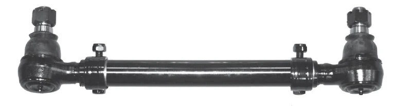 Automann drag link for Kenworth, 21.5-inch center to center, heavy-duty truck steering component, shown in black metal.