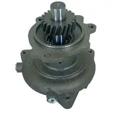 Automann 800.4955706 water pump for Cummins engines, shown in black with metal mounting components.