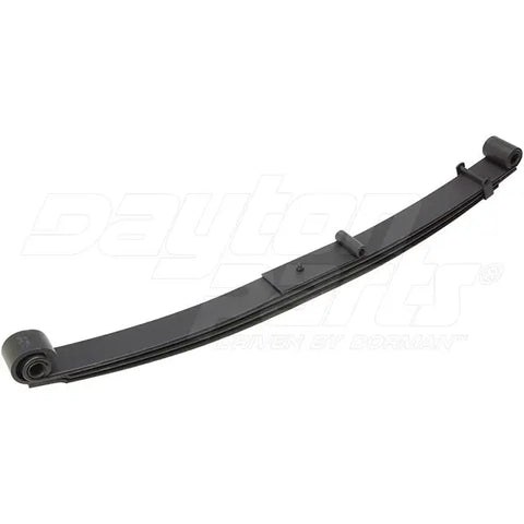 Dayton 55-120 front leaf spring for International suspension system, showing metal leaf spring with mounting brackets and hardware.