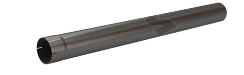 Chrome exhaust pipe for Kenworth trucks by Automann, shown in a close-up of the shiny, polished metal pipe.