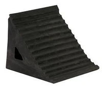Automann wheel chock 9.5 x 6.625 x 7 inches, durable rubber wheel stabilization tool for vehicles.