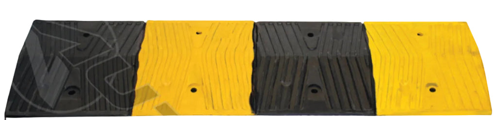 Automann yellow and black wheel chock with sturdy rubber construction for vehicle stability and safety.