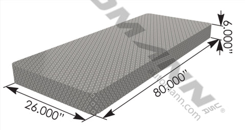 562.MFRCVR2680- Foam Replacement Cover 26x80in - Nick's Truck Parts