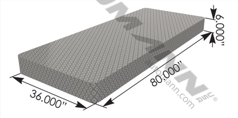 562.MFRCVR3680- Foam Replacement Cover 36x80in - Nick's Truck Parts