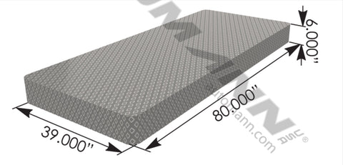 562.MFRCVR3980- Foam Replacement Cover 39x80in. - Nick's Truck Parts