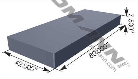 562.MMFRCVR4280 - Memory Foam Replacement Cover 42x80in - Nick's Truck Parts