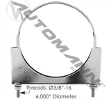 562.U3406C - Flat U-Bolt Saddle Clamp 6in Chrome - Nick's Truck Parts