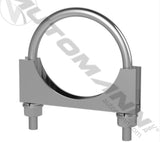 562.U3503C- Round U-Bolt Saddle Clamp 3in Chrome - Nick's Truck Parts