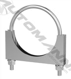 562.U3504C - Round U-Bolt Saddle Clamp 4in Chrome - Nick's Truck Parts