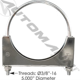 562.U3505C- Round U-Bolt Saddle Clamp 5in Chrome - Nick's Truck Parts