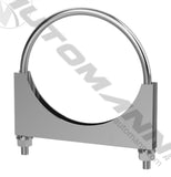 562.U3505C- Round U-Bolt Saddle Clamp 5in Chrome - Nick's Truck Parts