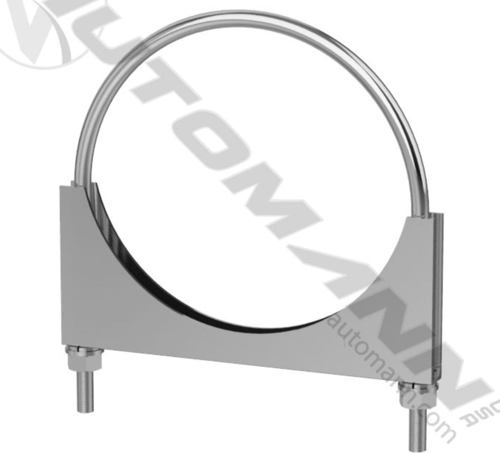 562.U3506C - Round U-Bolt Saddle Clamp 6in Chrome - Nick's Truck Parts