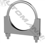 562.U3535C- Round U-Bolt Saddle Clamp 3.5in Chrome - Nick's Truck Parts