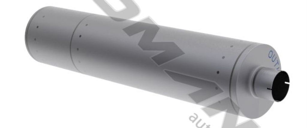 562.U6410-Muffler 4in Inlet/Outlet 10in Body - Nick's Truck Parts