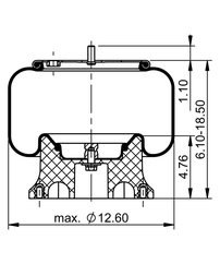 566.CT64632- Continental Air Spring Rolling Lobe