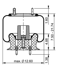 566.CT64670- Continental Air Spring Rolling Lobe