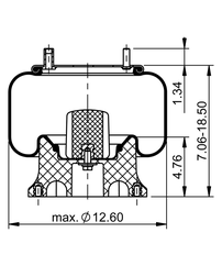 566.CT65364- Continental Air Spring Rolling Lobe