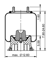 566.CT65520- Continental Air Spring Rolling Lobe