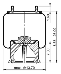 566.CT67625 - Continental Air Spring Rolling Lobe