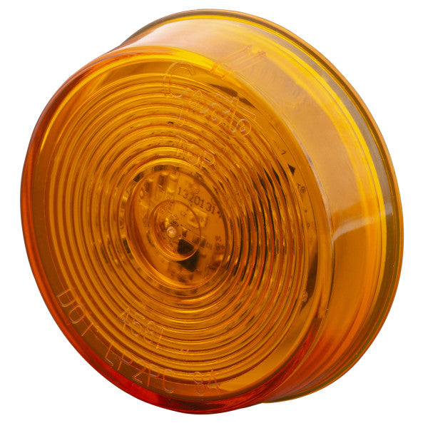 Automann 571.LD10A13 LED marker light in amber, 2-1/2 inch diameter, for vehicle lighting and signaling.