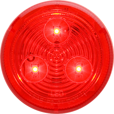 Automann 571.LD10R4 LED marker light in red, 2-1/2 inch diameter, suitable for vehicle lighting and signaling.