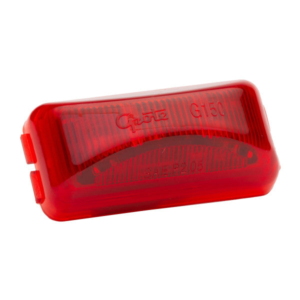 Automann 571.LD15R6 red LED marker light, 1 inch by 2.5 inches, mounted on a vehicle for visibility and safety.