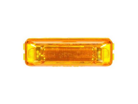 Automann amber LED marker light, 1 inch by 4 inches, designed for vehicle lighting, with a clear lens and durable housing.