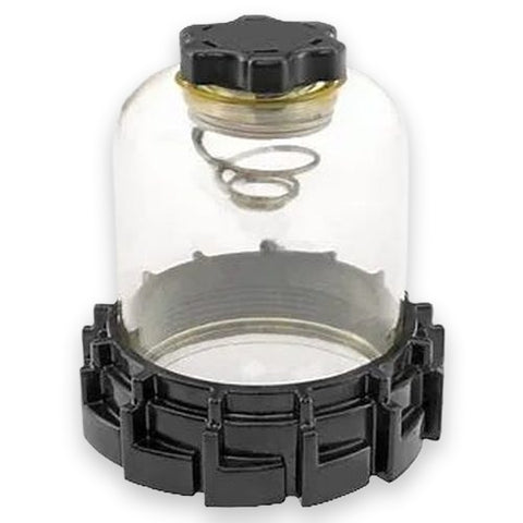 Automann 572.243013K fuel filter cover kit for DAVCO filters, showing a durable metal filter cover with mounting features.