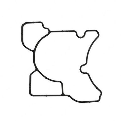 Automann oil cooler gasket for Detroit DD15 engine, showing the gasket's detailed shape and material in a close-up image.