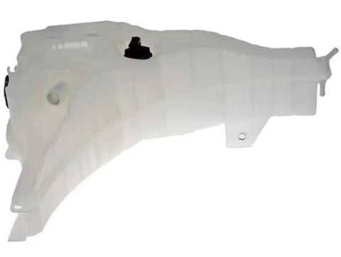 Automann Freightliner coolant reservoir, modern plastic tank with cap, designed for vehicle cooling system, in black and gray.