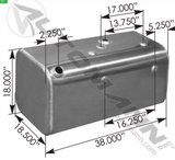 576.46055180PRFLX - Fuel Tank Rectangular Freightliner