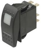 Automann 577.3055 rocker switch on/off illuminated with black plastic housing and metal terminals for vehicle or equipment use
