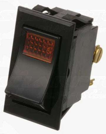 Automann 577.3059 illuminated rocker switch with on/off toggle for vehicle or industrial control panels.