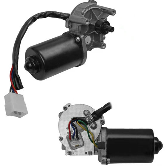 Automann wiper motor for Freightliner trucks, showing the black metal housing and electrical connections.