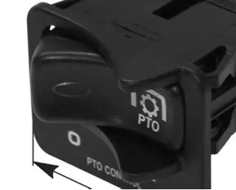 Automann 577.75629 rocker switch for Peterbilt PTO, compact electrical switch for vehicle control, shown in the product image.