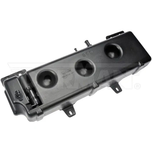 Dayton washer fluid reservoir for Volvo vehicles, showcasing the plastic reservoir with mounting points and connection ports.