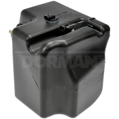 Dayton washer fluid reservoir for Volvo vehicles, plastic reservoir with fill cap, designed for windshield washer system.