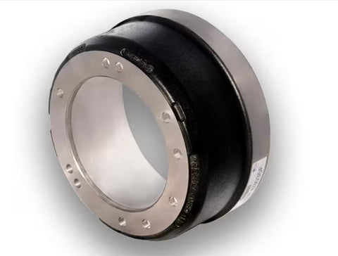 Automann brake drum 16.5-inch diameter and 7-inch width, durable metal component for heavy-duty vehicle braking systems.