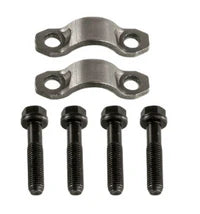 Automann 27028X U-Joint Strap Kit for drivetrain, featuring metal straps and fasteners for secure U-joint connection.