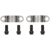Automann 657018X U-Joint Strap Kit for drivetrain, featuring metal straps and fasteners for secure U-joint installation.