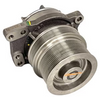 Automann water pump for Cummins ISX 15.0L engine, metal construction with mounting points, designed for heavy-duty diesel applications.