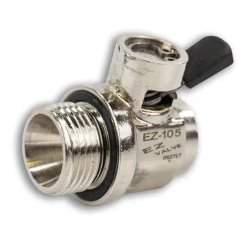 Automann 802.QDV105 quick drain valve, 20mm-1.5 size, showing the metal valve with threaded connection for fluid drainage.
