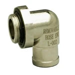 Automann 802.QVN902 quick drain valve with 5/8 inch hose nipple and 90-degree angle for efficient fluid drainage.