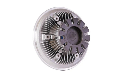 Automann 810.62561 fan clutch for Mack trucks, durable automotive part with metal fins and mounting hardware visible.