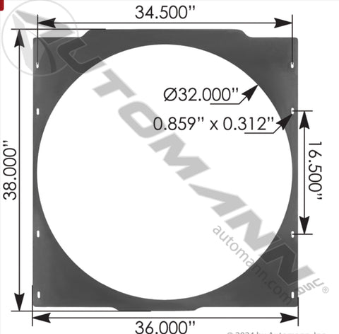 810.FS7506 - Fan Shroud Peterbilt