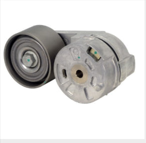 Automann Continental Elite tensioner assembly with metal pulley and mounting bracket for vehicle engine belt system.