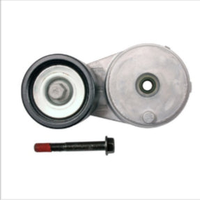 Automann Continental Elite tensioner assembly with pulley and mounting hardware for vehicle engine belt system.